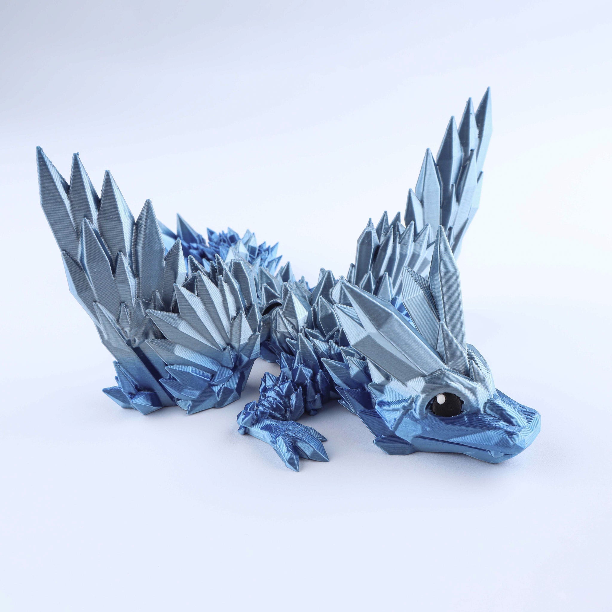 3D Printed Crystal Wing Baby Dragon Fidget Toy – Articulated Fantasy Desk Toy Gift