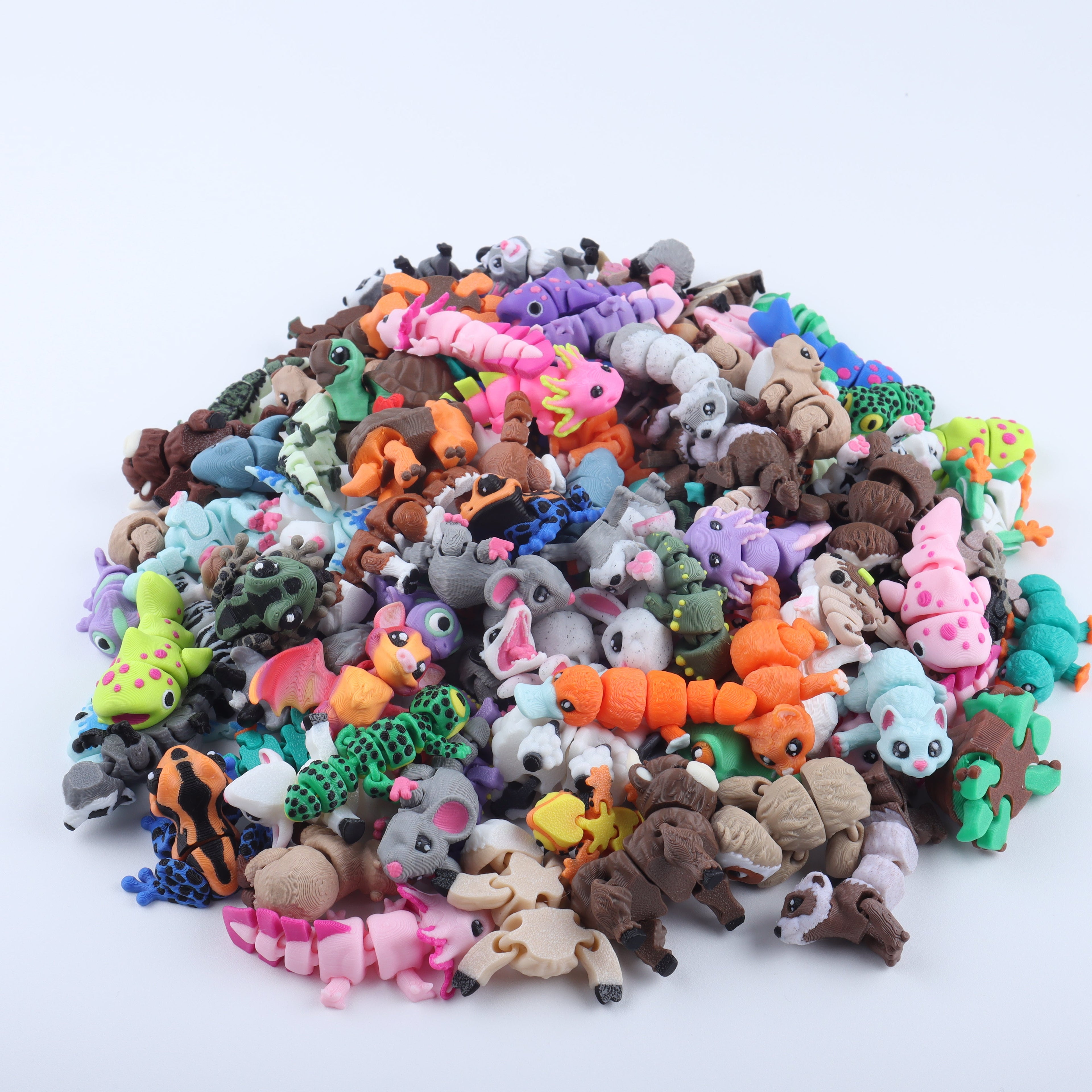 3D Printed Mini Fidget Creature Toy Pack – Sensory Goodie Bag Gift Set