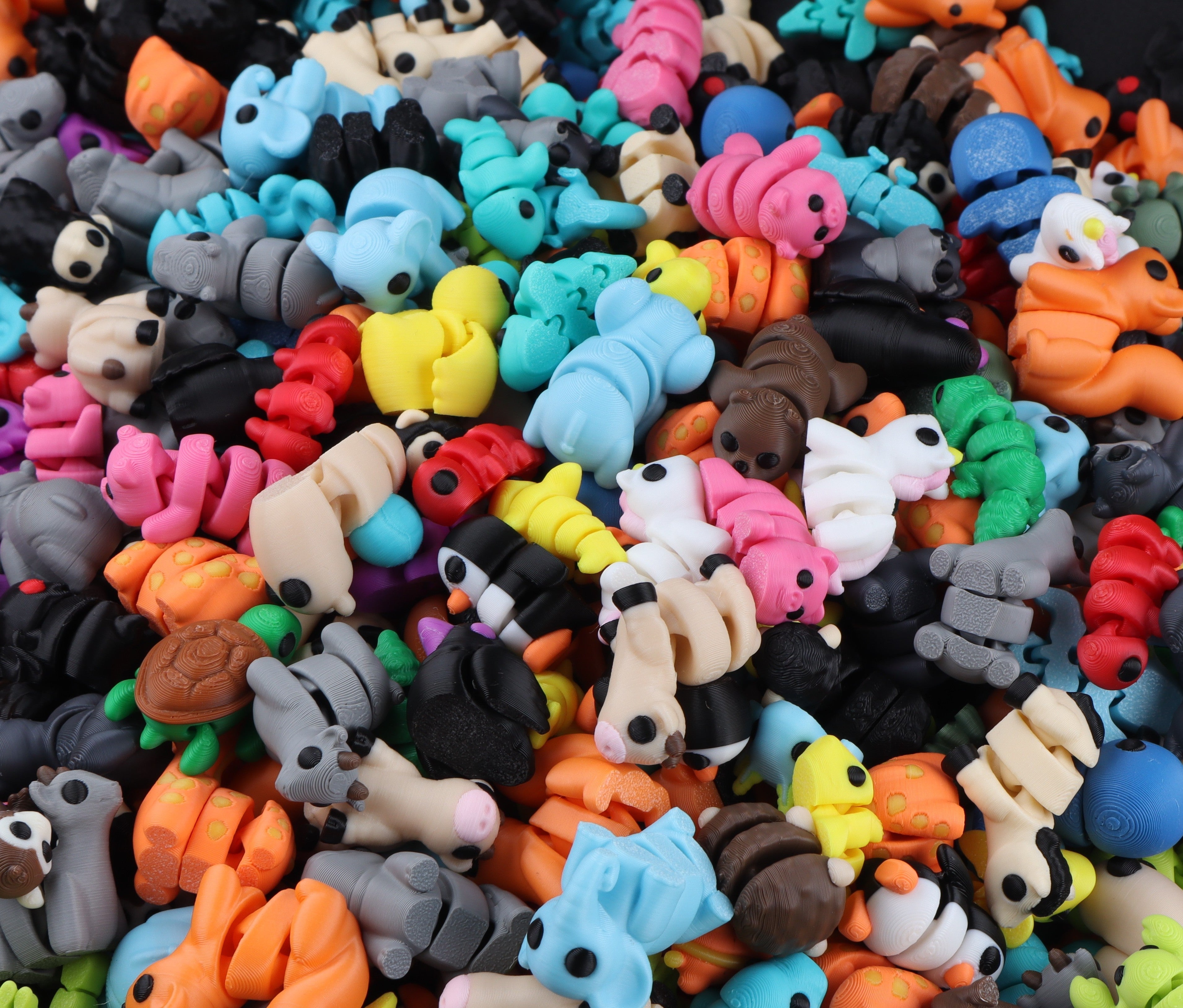 3D Printed Cute Micro Animal Fidget Toy Bundle – Articulated Sensory Goodie Bag Gift