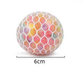 Rainbow Bead Squishy Ball 3D Stress Relief Sensory Toys for Adults Anti-Anxiety Fidget Toy with Non-Toxic for Office Classroom