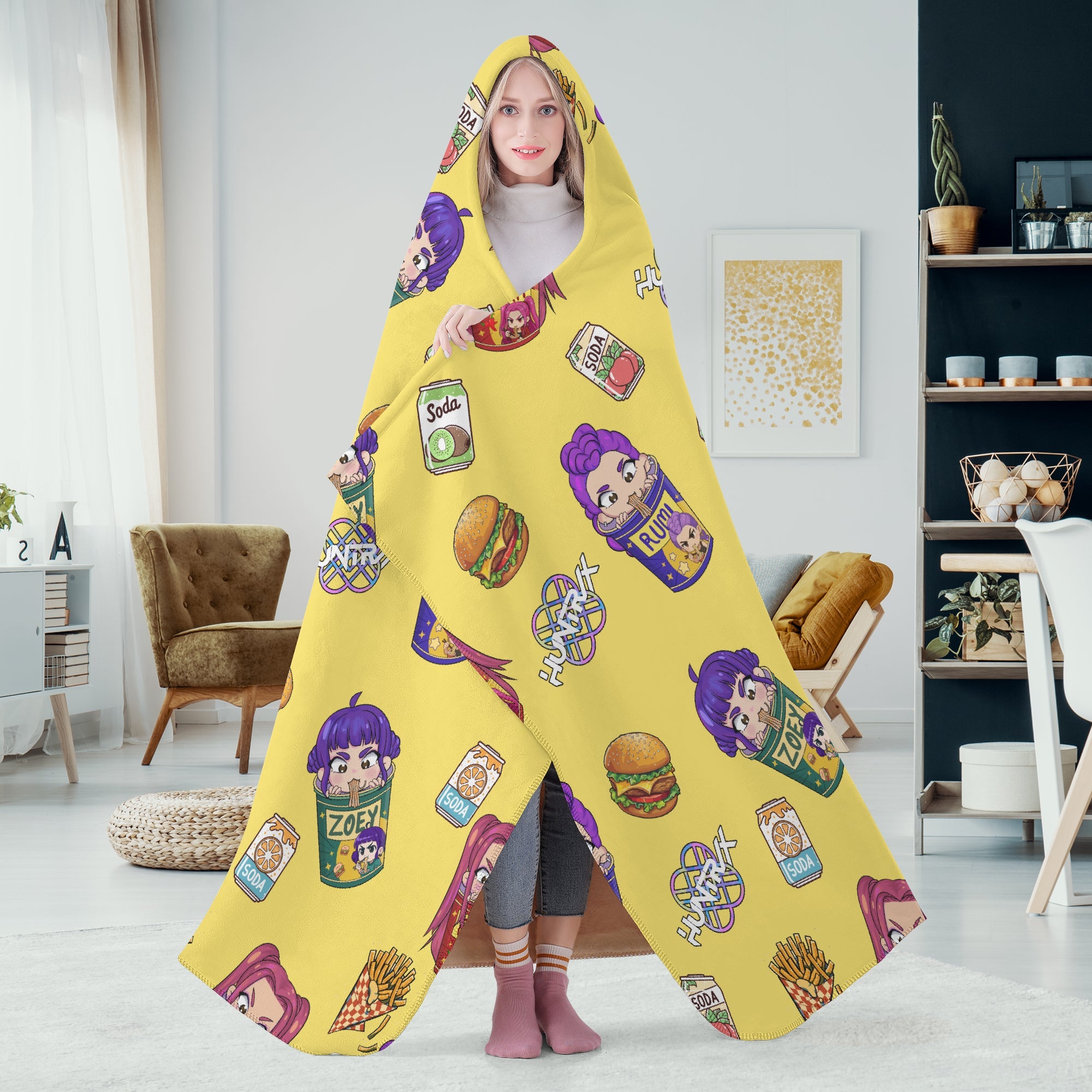 K-Pop Demon Hunters - Ramen | Fleece Snuggie Blanket