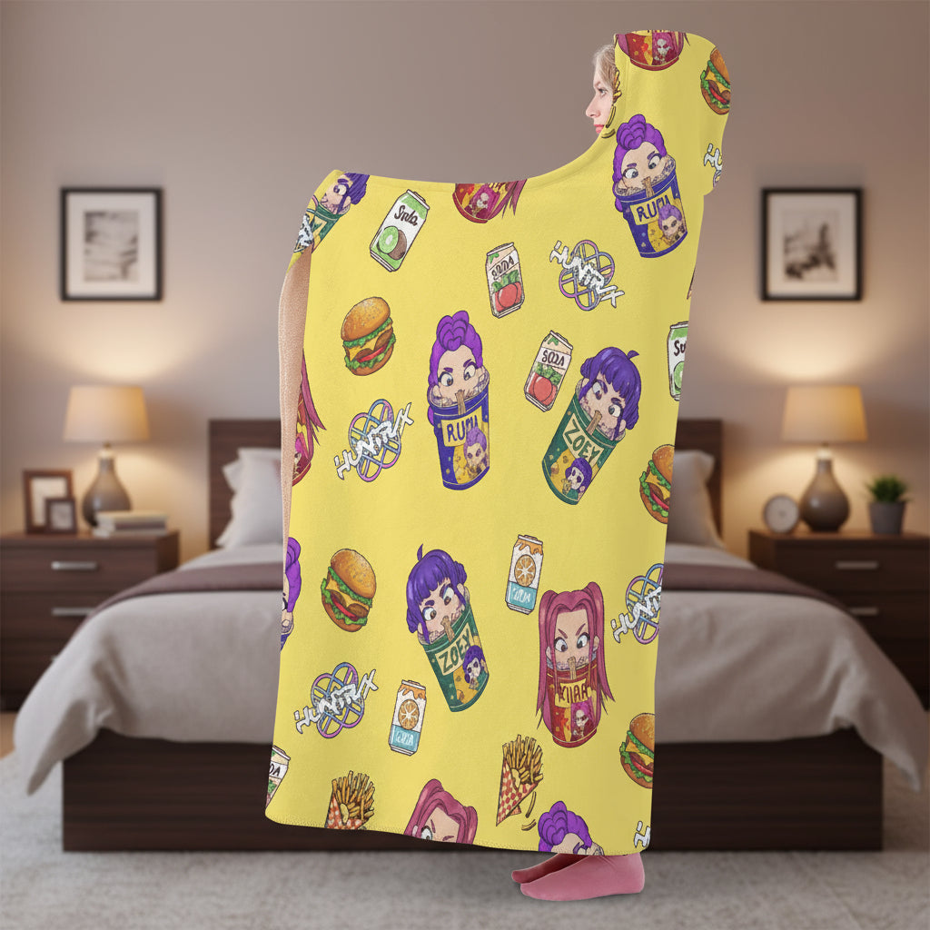 K-Pop Demon Hunters - Ramen | Fleece Snuggie Blanket