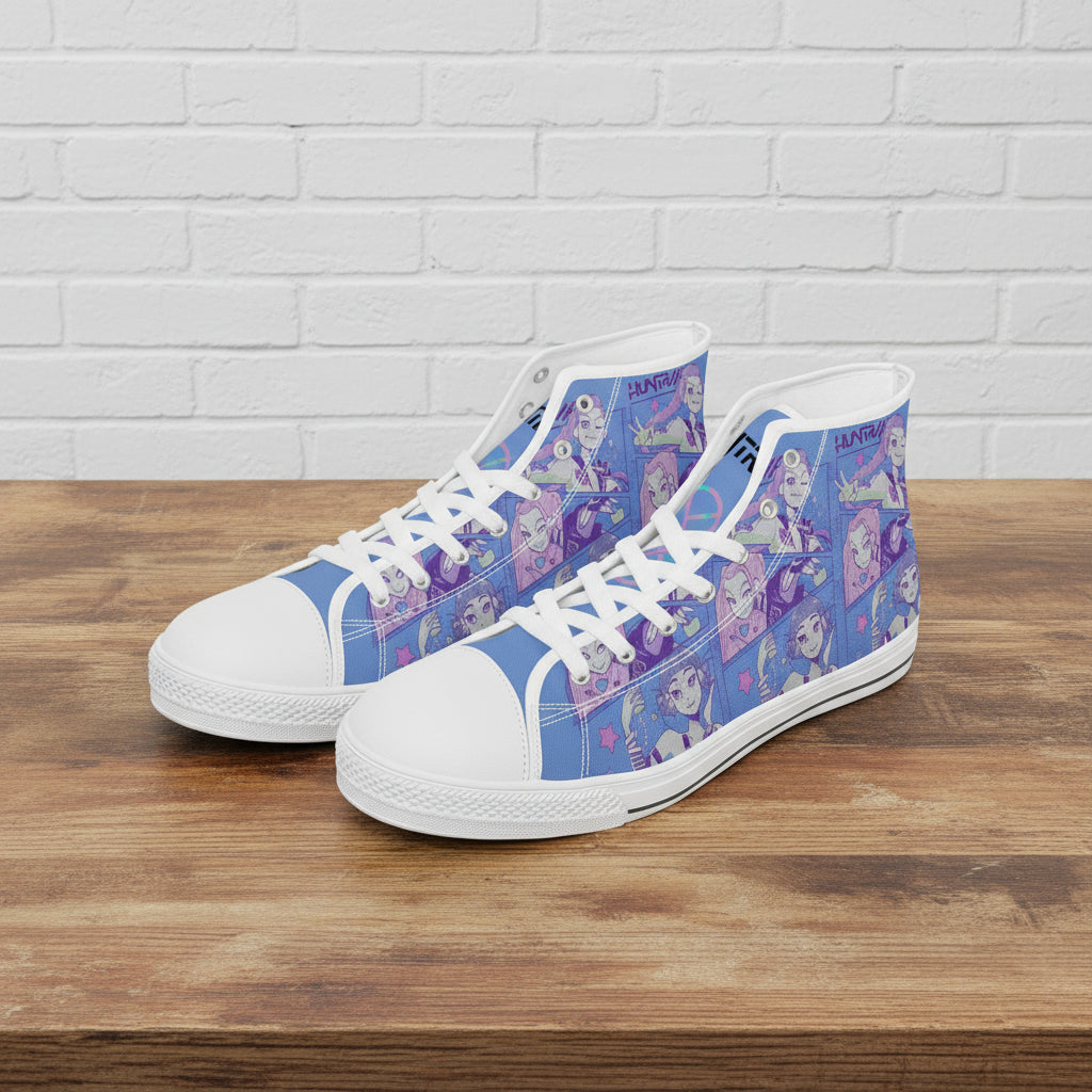 K-Pop Demon Hunters - Blue Variant | Adult High Top Canvas Sneaker