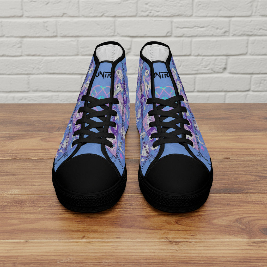 K-Pop Demon Hunters - Blue Variant | Adult High Top Canvas Sneaker
