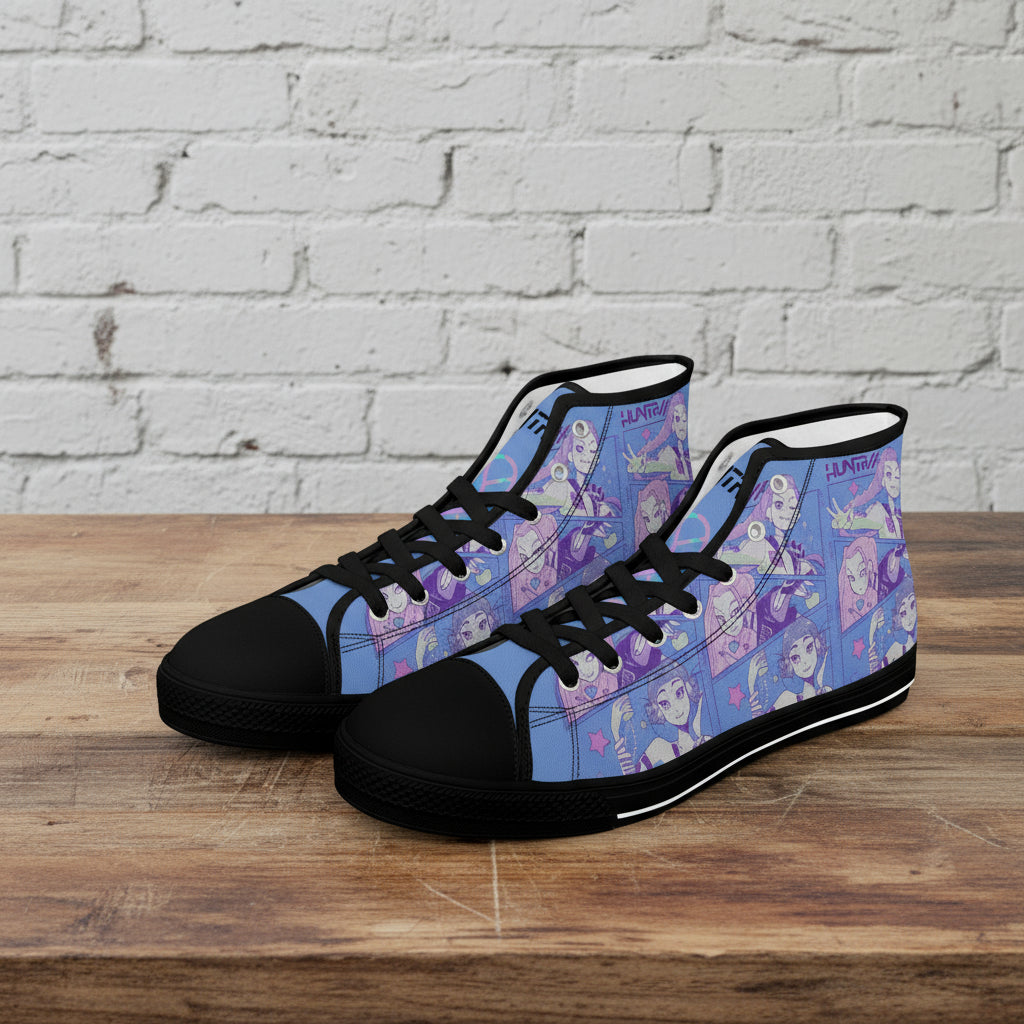 K-Pop Demon Hunters - Blue Variant | Adult High Top Canvas Sneaker