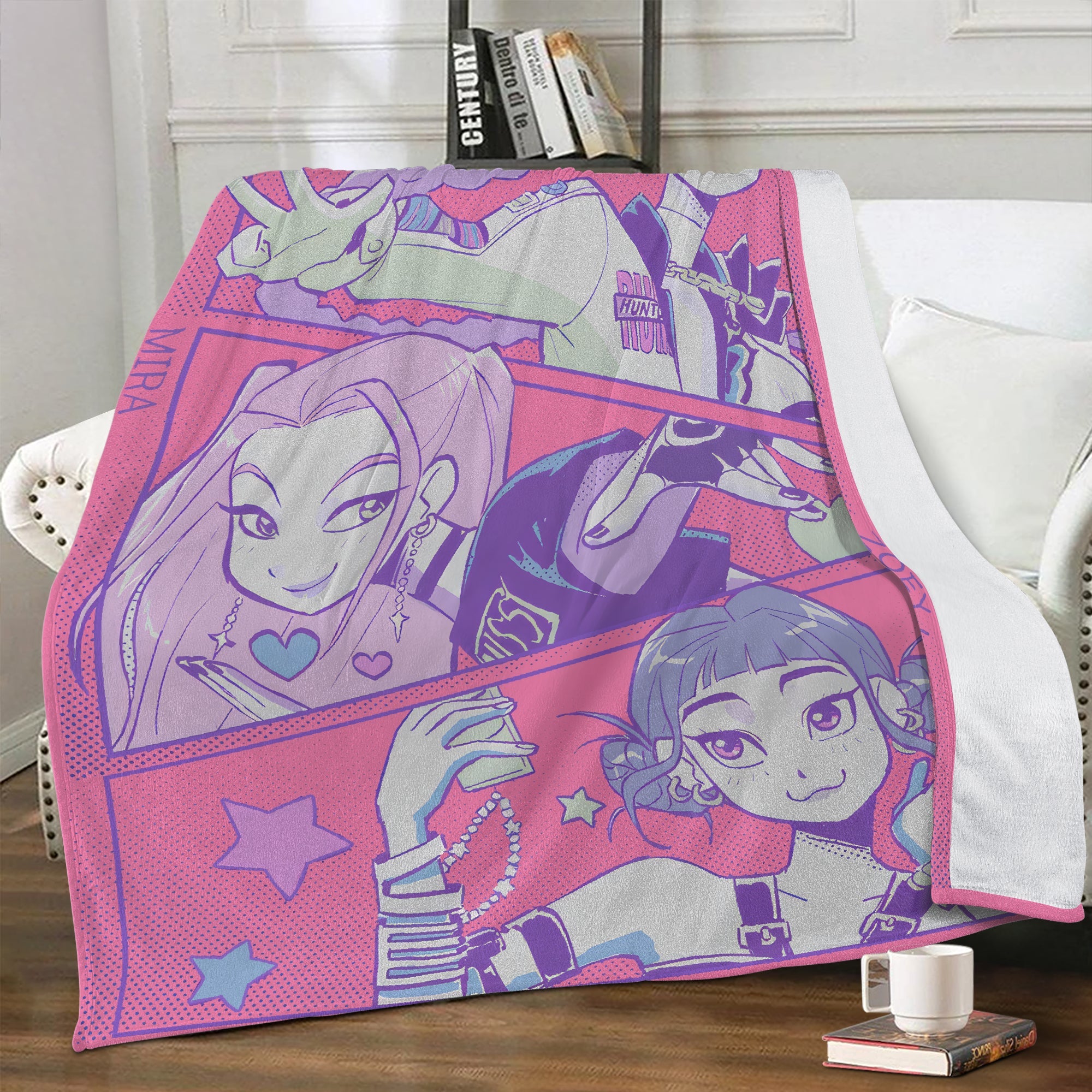 K-Pop Demon Hunters | Dual-Soft Stitched Fleece Blanket